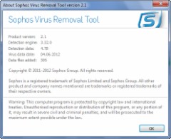 Sophos Virus Removal Tool 2.1